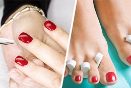 Экспресс-SPA педикюр и маникюр, любое покрытие ногтей со скидкой 50% в салоне красоты "Совершенство"