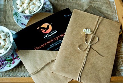 Подарочный сертификат на 8 марта на фотосессию в локациях студии Colibri со скидкой 50%