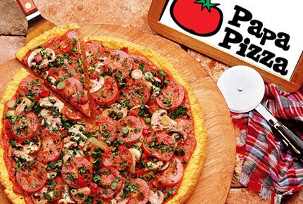 Сочная пицца на тонком тесте от Papa Pizza со скидкой 50%